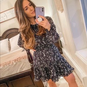 Lulus too cute navy floral dress